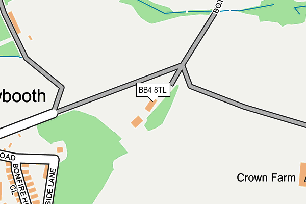 BB4 8TL map - OS OpenMap – Local (Ordnance Survey)