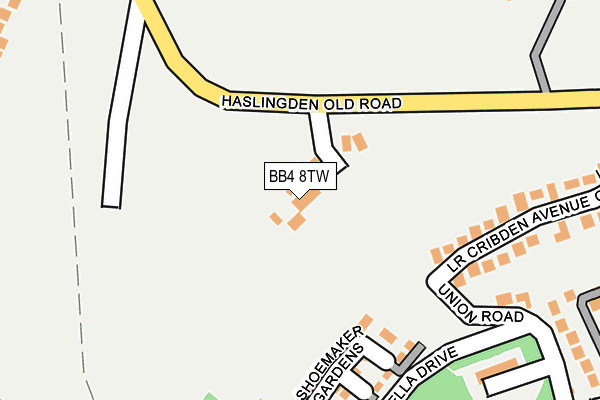 BB4 8TW map - OS OpenMap – Local (Ordnance Survey)