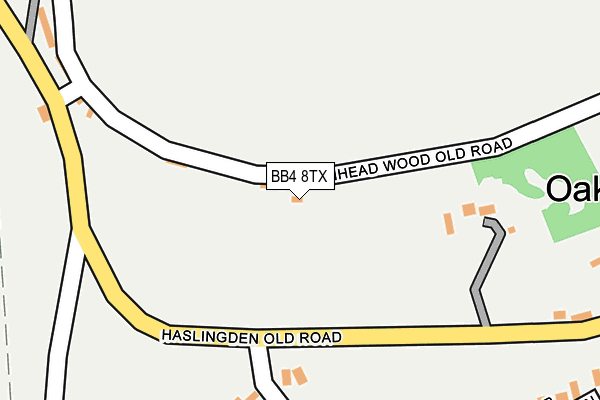 BB4 8TX map - OS OpenMap – Local (Ordnance Survey)