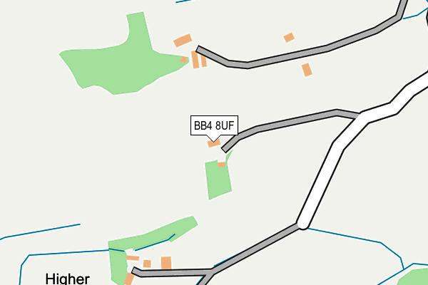 BB4 8UF map - OS OpenMap – Local (Ordnance Survey)