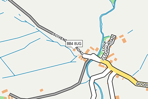 BB4 8UG map - OS OpenMap – Local (Ordnance Survey)