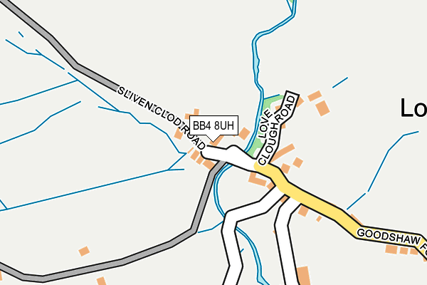 BB4 8UH map - OS OpenMap – Local (Ordnance Survey)