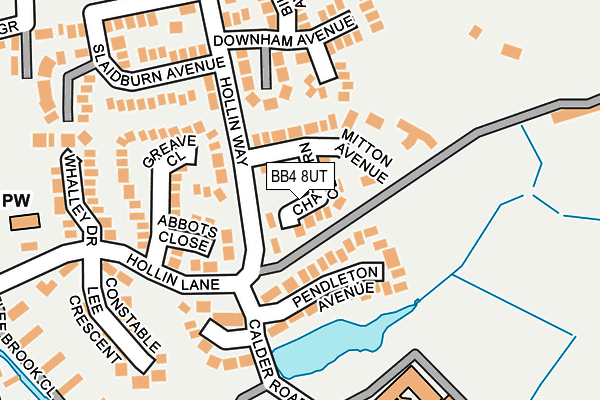 BB4 8UT map - OS OpenMap – Local (Ordnance Survey)