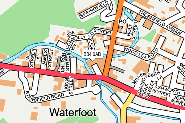 BB4 9AD map - OS OpenMap – Local (Ordnance Survey)