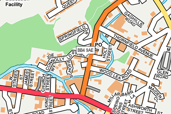BB4 9AE map - OS OpenMap – Local (Ordnance Survey)