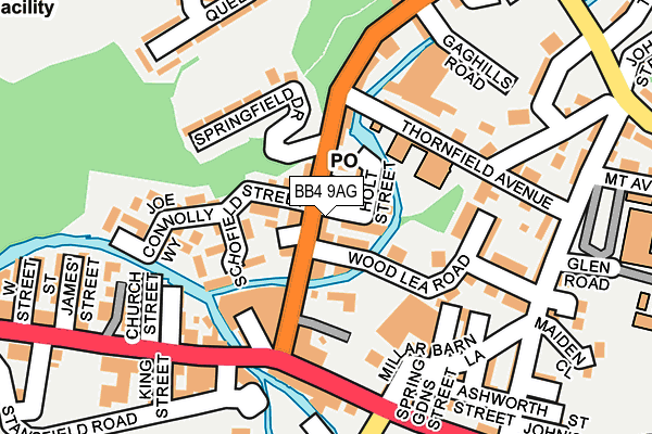 BB4 9AG map - OS OpenMap – Local (Ordnance Survey)