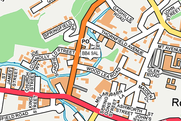 BB4 9AL map - OS OpenMap – Local (Ordnance Survey)