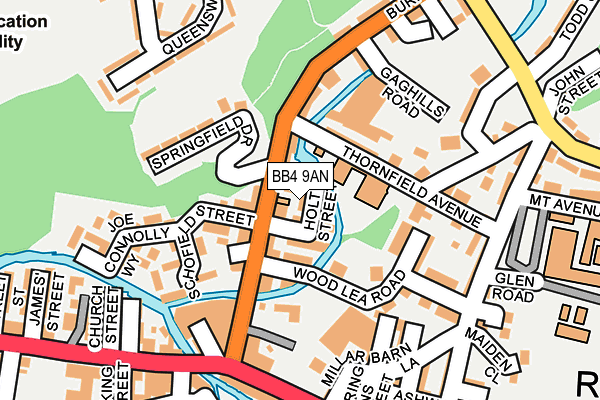 BB4 9AN map - OS OpenMap – Local (Ordnance Survey)