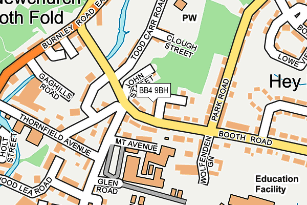 BB4 9BH map - OS OpenMap – Local (Ordnance Survey)