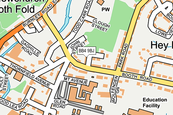 BB4 9BJ map - OS OpenMap – Local (Ordnance Survey)