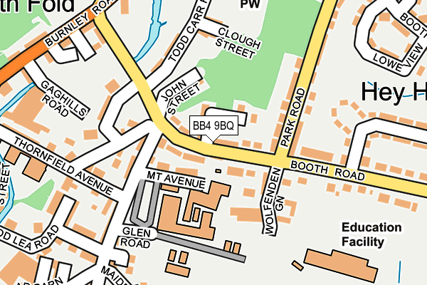 BB4 9BQ map - OS OpenMap – Local (Ordnance Survey)