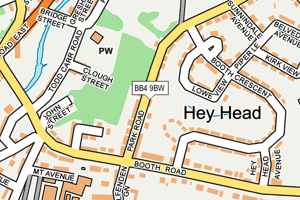 BB4 9BW map - OS OpenMap – Local (Ordnance Survey)