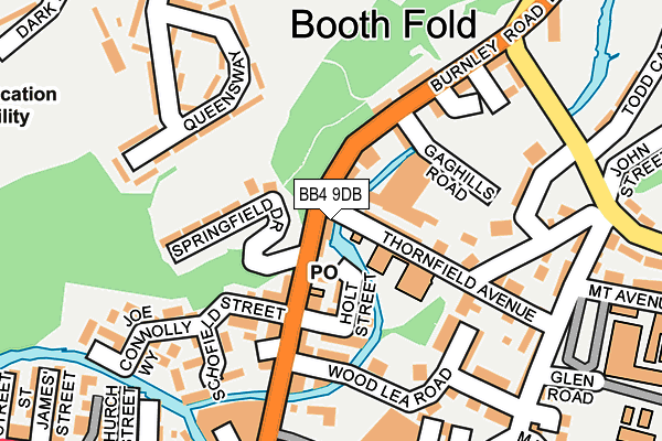 BB4 9DB map - OS OpenMap – Local (Ordnance Survey)