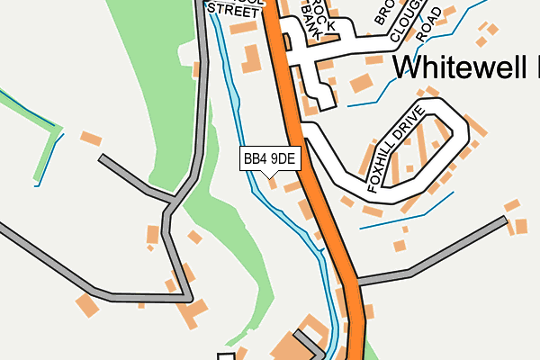 BB4 9DE map - OS OpenMap – Local (Ordnance Survey)