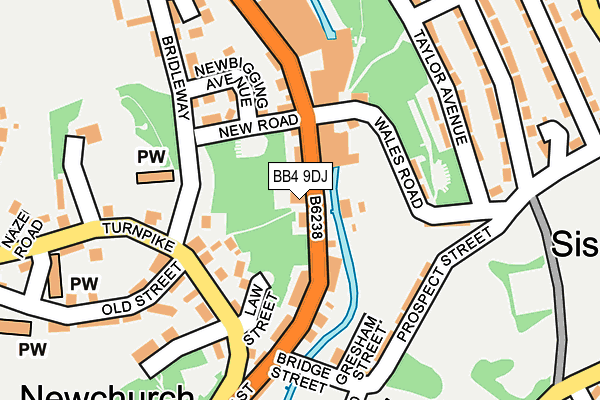 BB4 9DJ map - OS OpenMap – Local (Ordnance Survey)