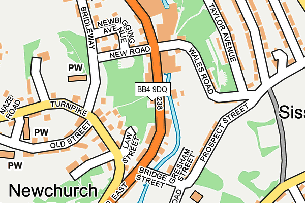 BB4 9DQ map - OS OpenMap – Local (Ordnance Survey)