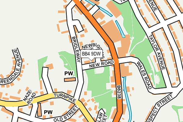 BB4 9DW map - OS OpenMap – Local (Ordnance Survey)