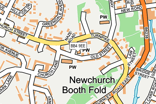 BB4 9EE map - OS OpenMap – Local (Ordnance Survey)