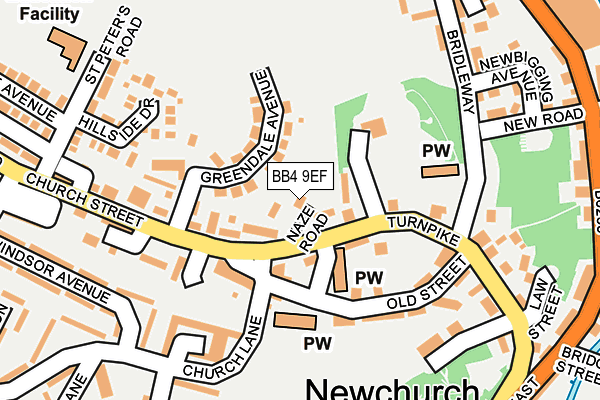 BB4 9EF map - OS OpenMap – Local (Ordnance Survey)
