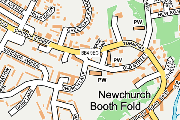 BB4 9EG map - OS OpenMap – Local (Ordnance Survey)