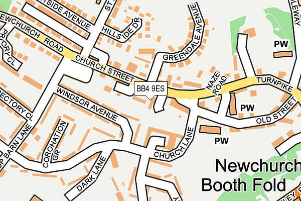 BB4 9ES map - OS OpenMap – Local (Ordnance Survey)