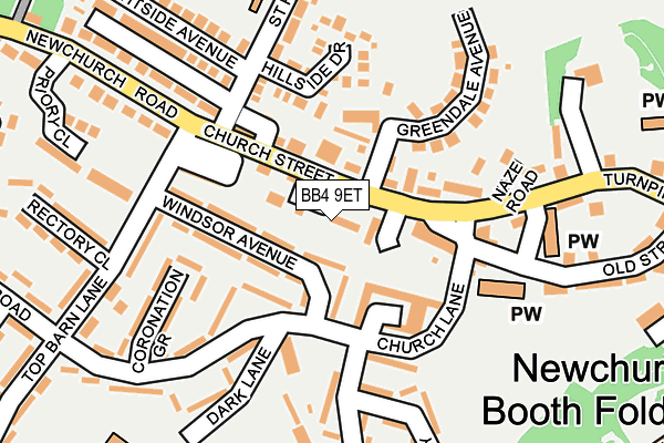 BB4 9ET map - OS OpenMap – Local (Ordnance Survey)