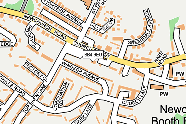 BB4 9EU map - OS OpenMap – Local (Ordnance Survey)