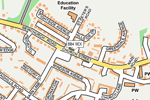 BB4 9EX map - OS OpenMap – Local (Ordnance Survey)