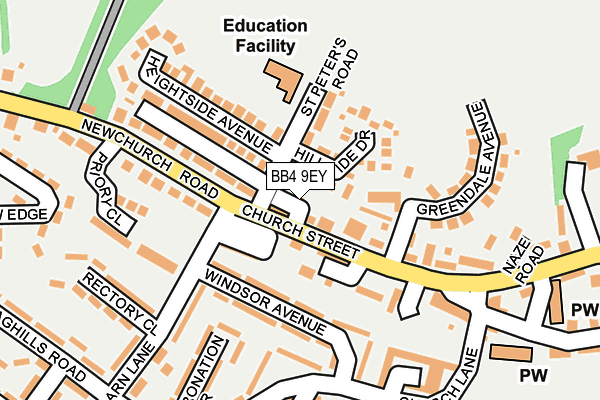 BB4 9EY map - OS OpenMap – Local (Ordnance Survey)