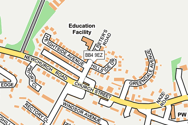 BB4 9EZ map - OS OpenMap – Local (Ordnance Survey)