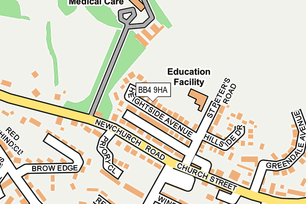 BB4 9HA map - OS OpenMap – Local (Ordnance Survey)