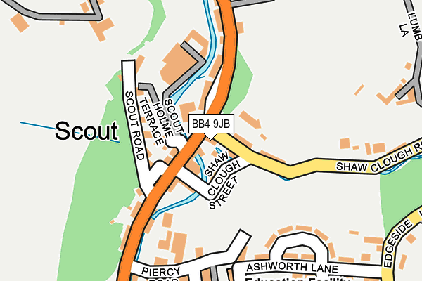 BB4 9JB map - OS OpenMap – Local (Ordnance Survey)