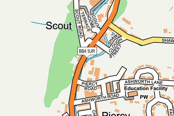 Map of THE ROEBUCK WATERFOOT LTD at local scale