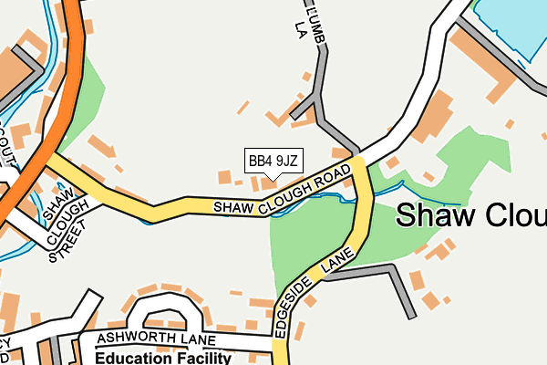 BB4 9JZ map - OS OpenMap – Local (Ordnance Survey)