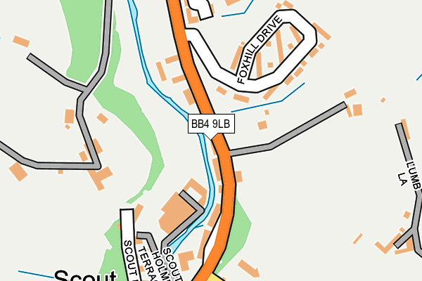 BB4 9LB map - OS OpenMap – Local (Ordnance Survey)