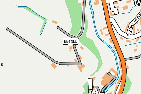 BB4 9LL map - OS OpenMap – Local (Ordnance Survey)