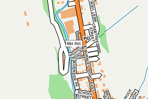 BB4 9NX map - OS OpenMap – Local (Ordnance Survey)