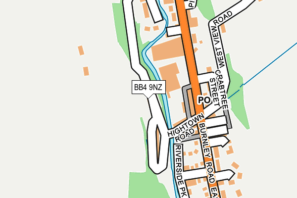 BB4 9NZ map - OS OpenMap – Local (Ordnance Survey)