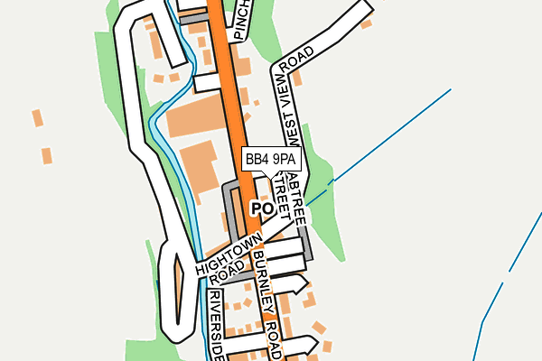 BB4 9PA map - OS OpenMap – Local (Ordnance Survey)