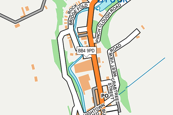 BB4 9PD map - OS OpenMap – Local (Ordnance Survey)