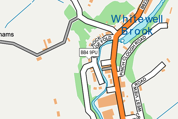 BB4 9PU map - OS OpenMap – Local (Ordnance Survey)