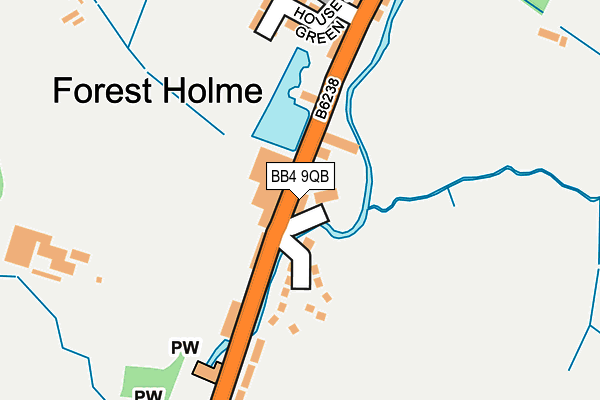 BB4 9QB map - OS OpenMap – Local (Ordnance Survey)