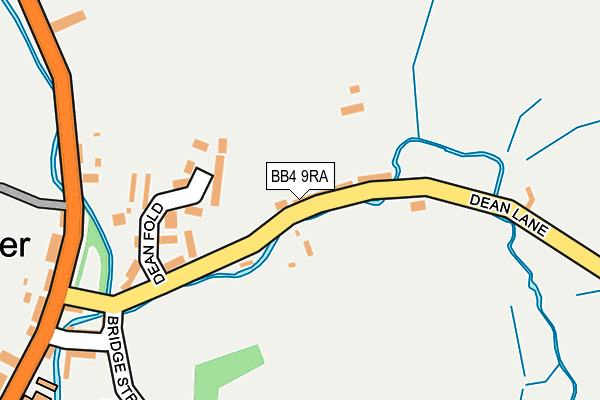 BB4 9RA map - OS OpenMap – Local (Ordnance Survey)