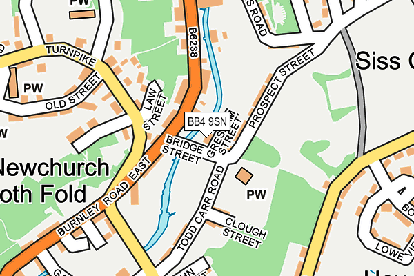 BB4 9SN map - OS OpenMap – Local (Ordnance Survey)