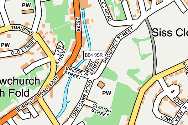 BB4 9SR map - OS OpenMap – Local (Ordnance Survey)