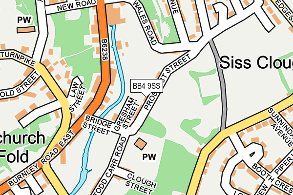BB4 9SS map - OS OpenMap – Local (Ordnance Survey)