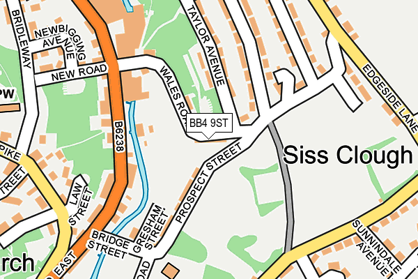 BB4 9ST map - OS OpenMap – Local (Ordnance Survey)