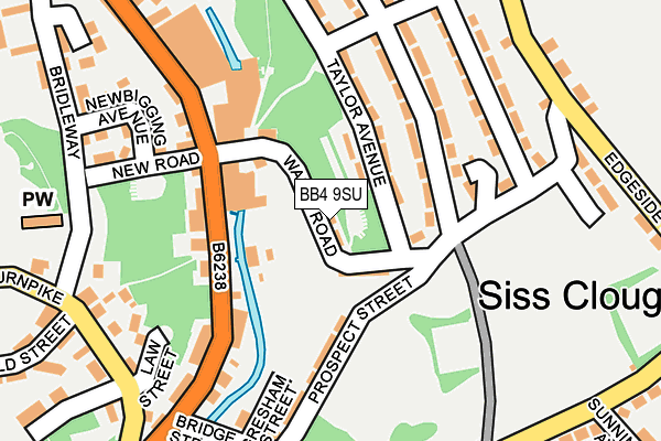 BB4 9SU map - OS OpenMap – Local (Ordnance Survey)