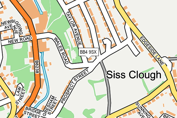 BB4 9SX map - OS OpenMap – Local (Ordnance Survey)