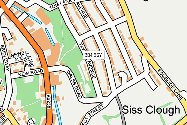 BB4 9SY map - OS OpenMap – Local (Ordnance Survey)
